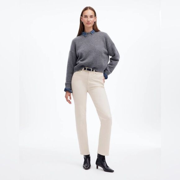 Madewell NWT The Tall 90s Straight Jeans Size 31T in Vintage Canvas | High Rise - Picture 2 of 9